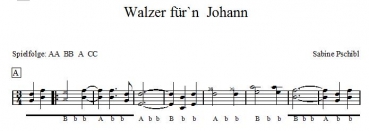 Walzer für`n Johann in Griffschrift