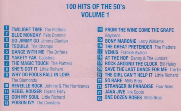Hits of the 50s Volume 1